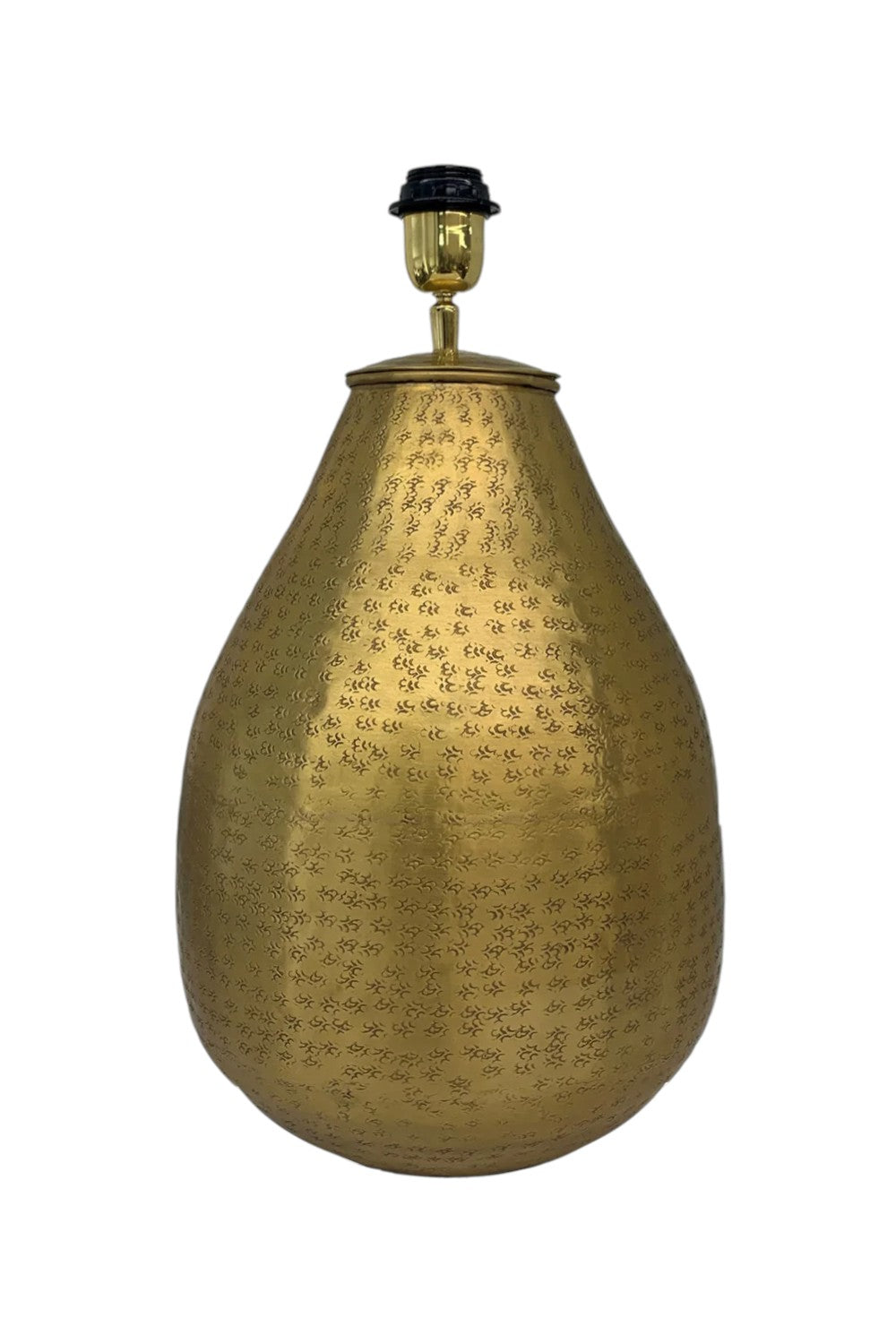 GOLD PLATED BRASS LAMP BASE TEARDROP GOLD