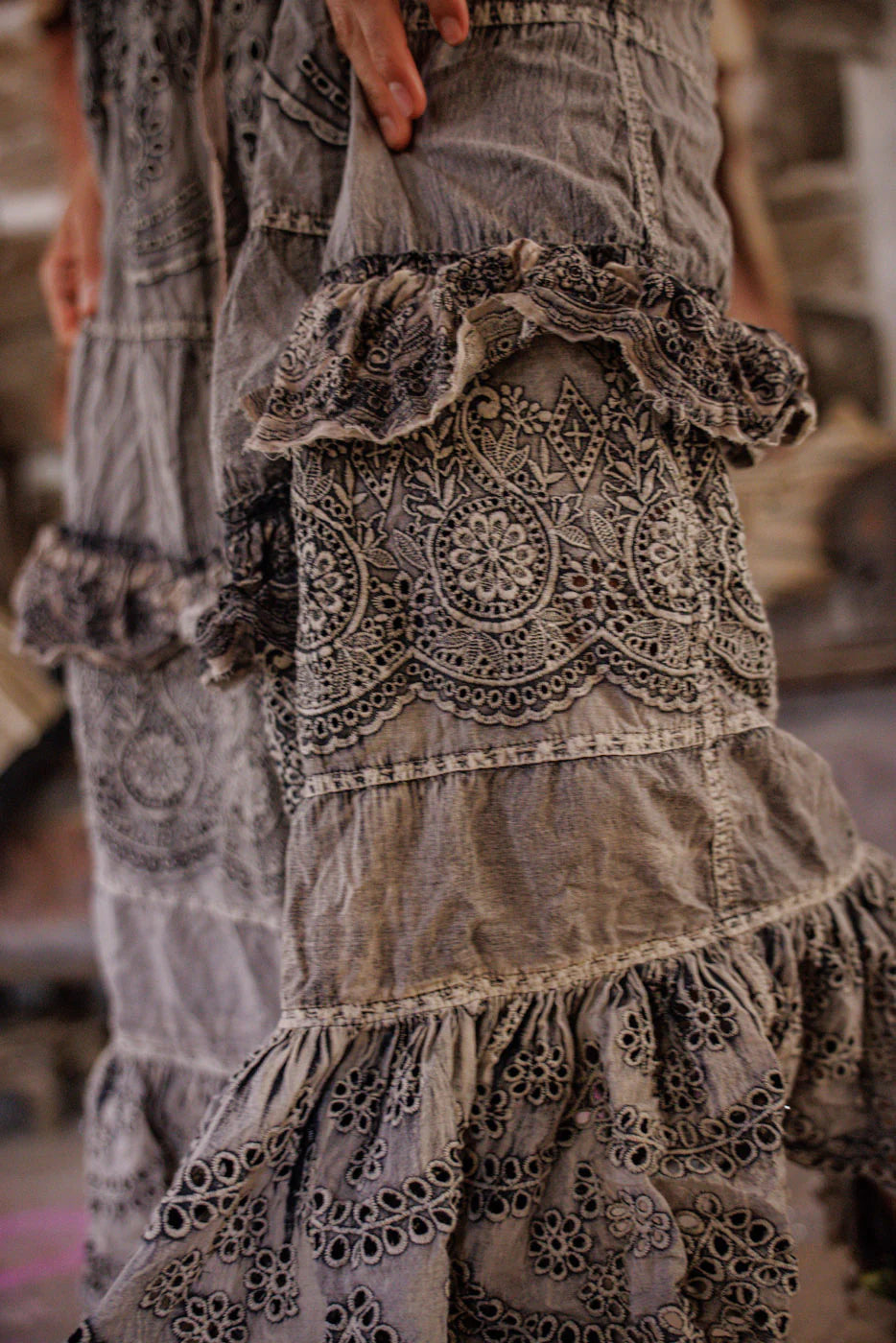 **PO** Magnolia Pearl Eyelet Pisarro Skirt 244 Ozzy