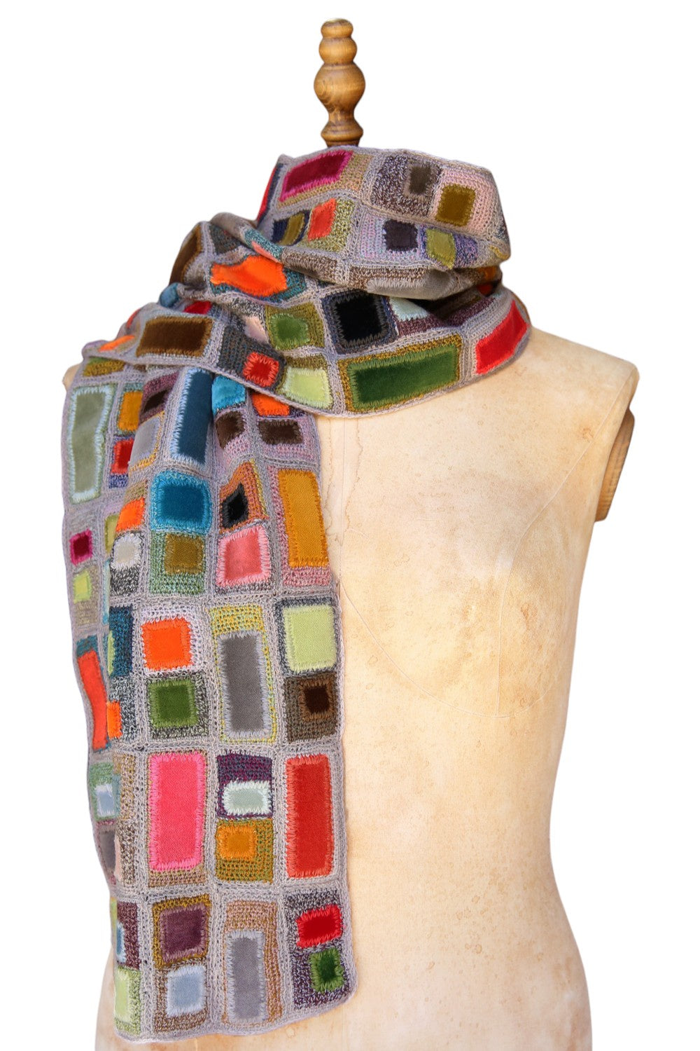 Sophie Digard Klimt Velvet Crochet Scarf