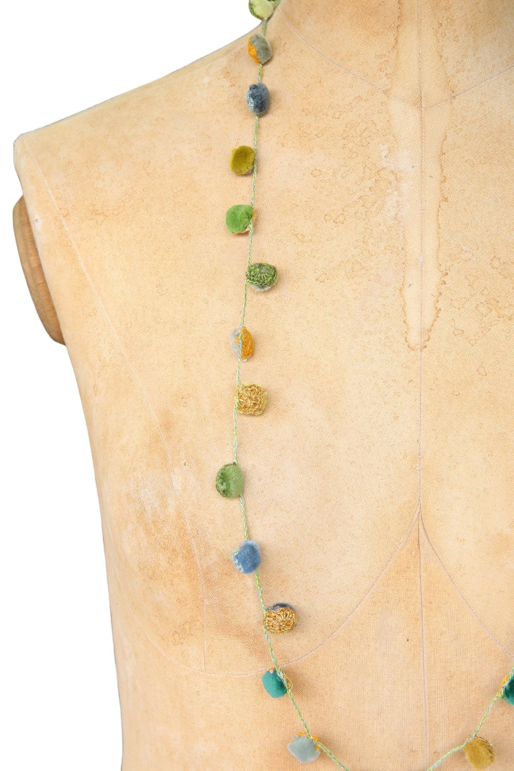 SOPHIE DIGARD NATURE BIJOU CROCHET LINEN NECKLACE