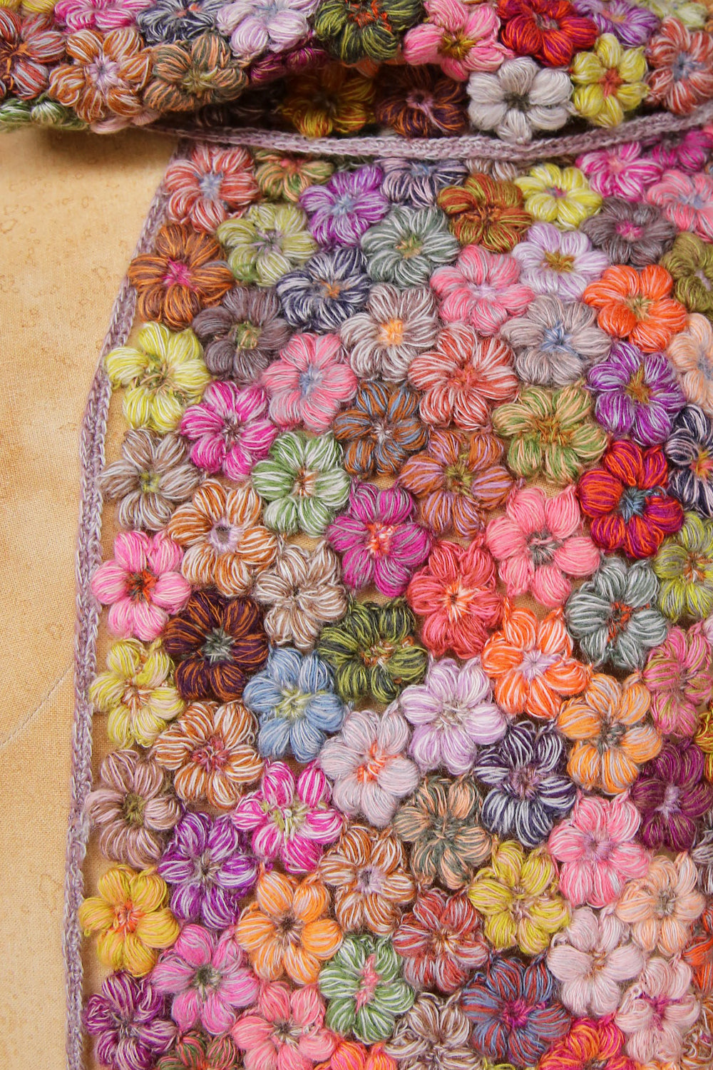 Sophie Digard Medium Crochet Scarf Tiny Flowers