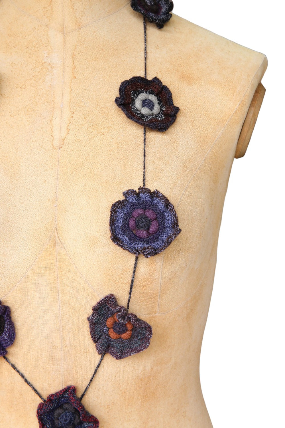 Sophie Digard Charcoal Flowers Necklace