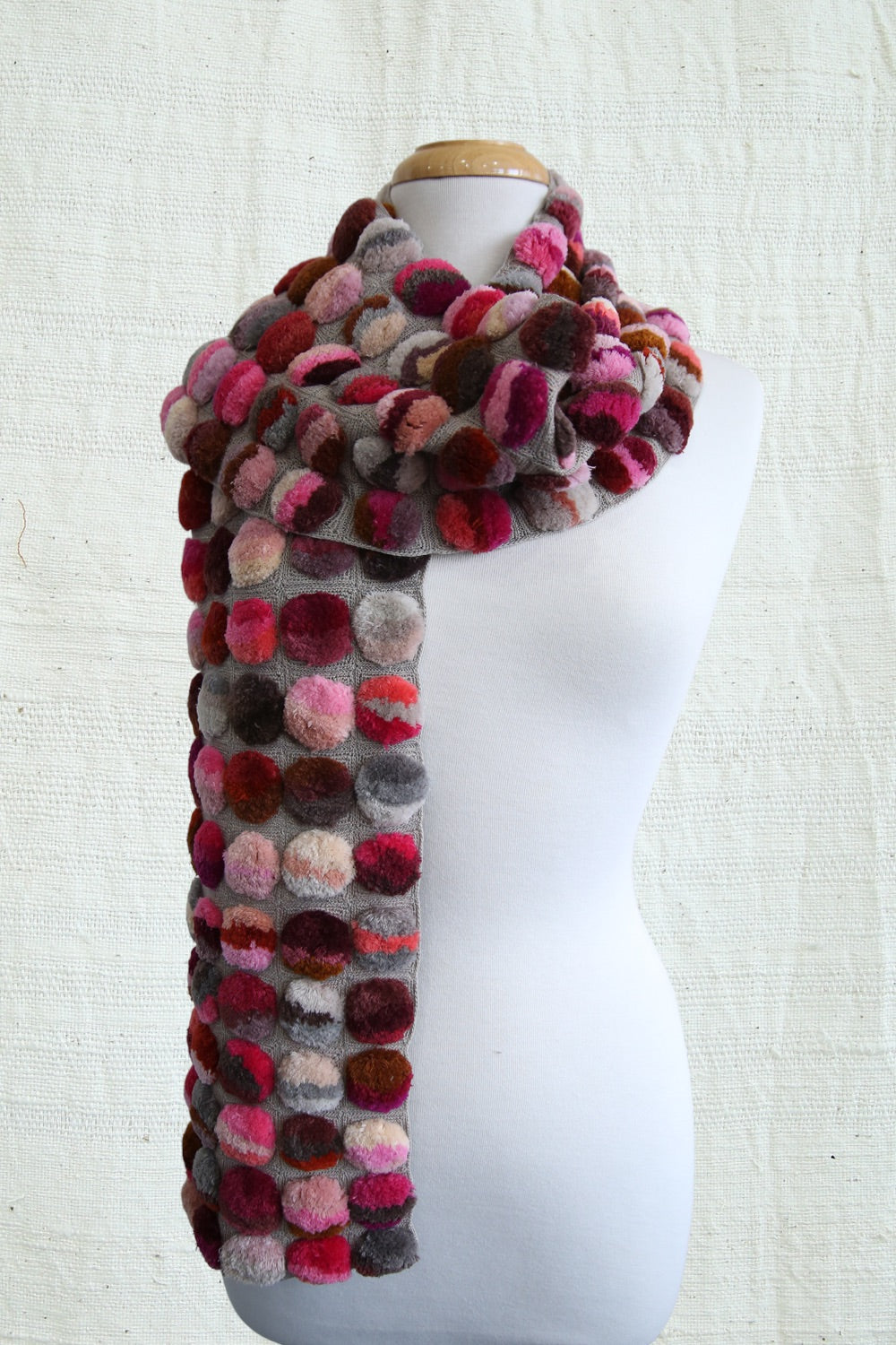 Moire Patterned Stylish Scarf For Women Pink