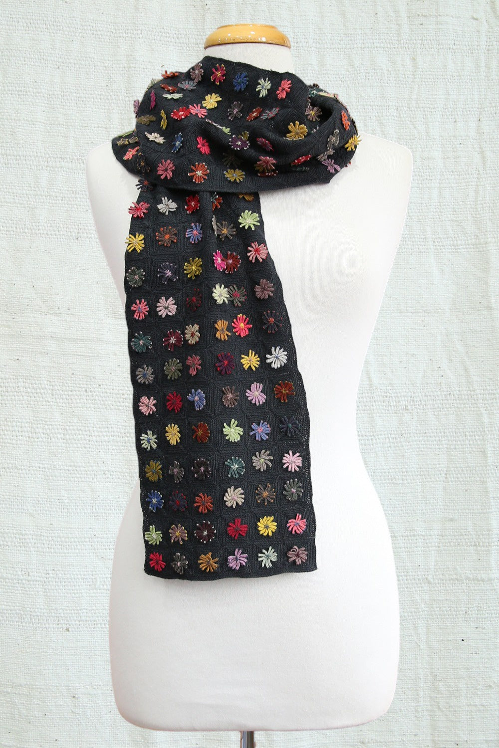 Sophie Digard Marguerite Crochet Wool Scarf