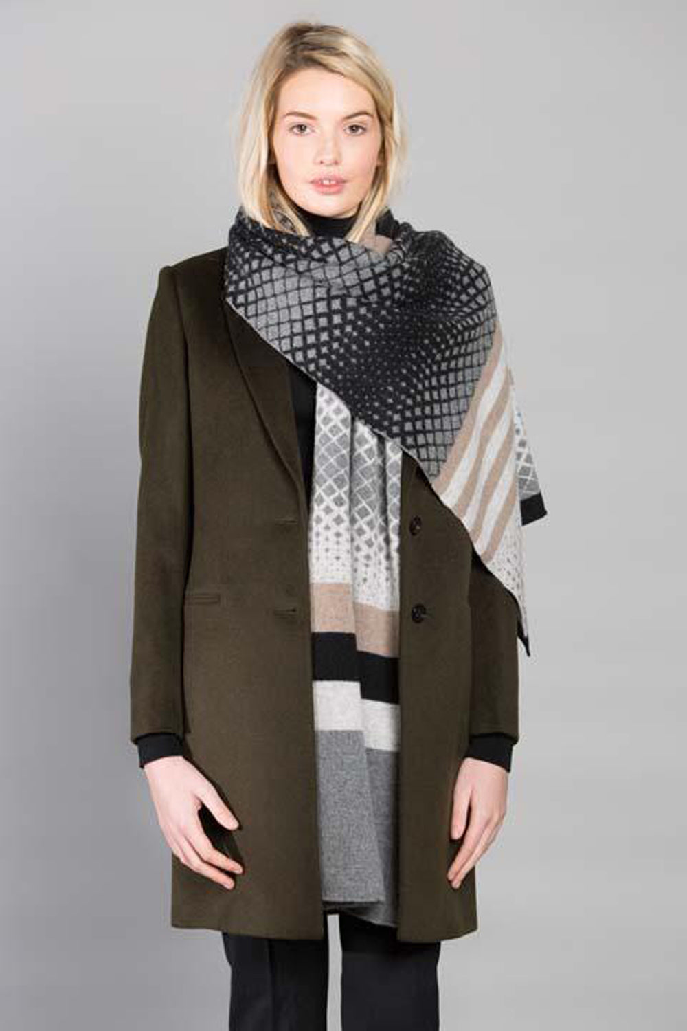 GREEN THOMAS DIAMOND SHAWL MONO MIX