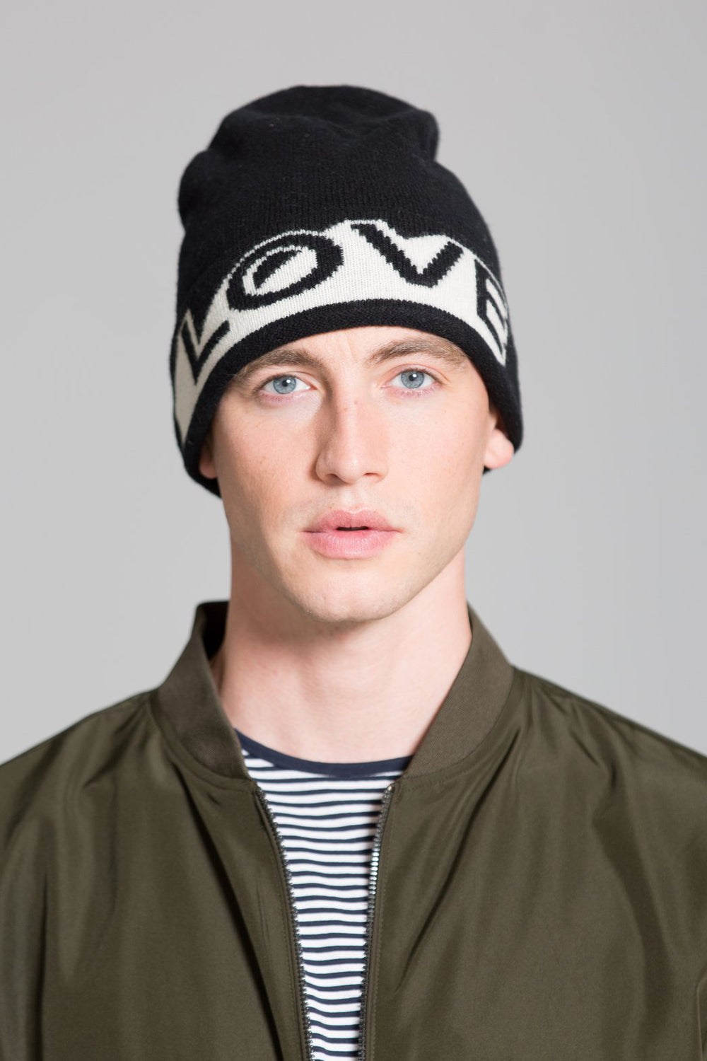 GREEN THOMAS LOVE BEANIE BLACK & WHITE