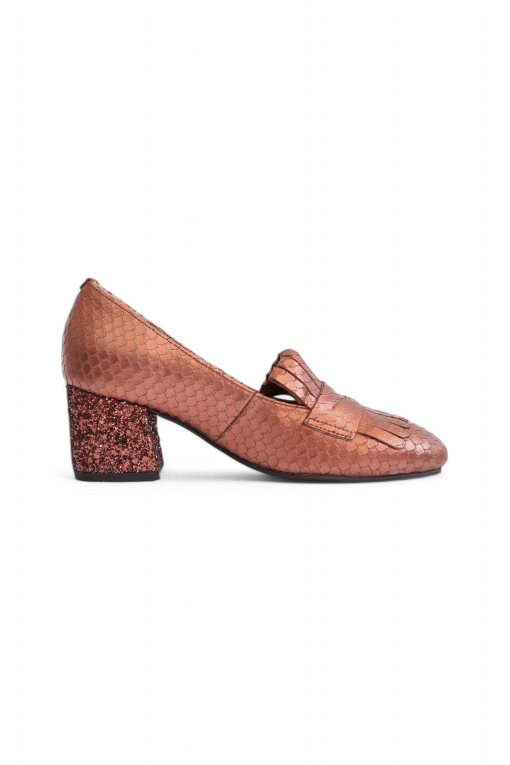 GIOSEPPO COOPER LEATHER HEEL