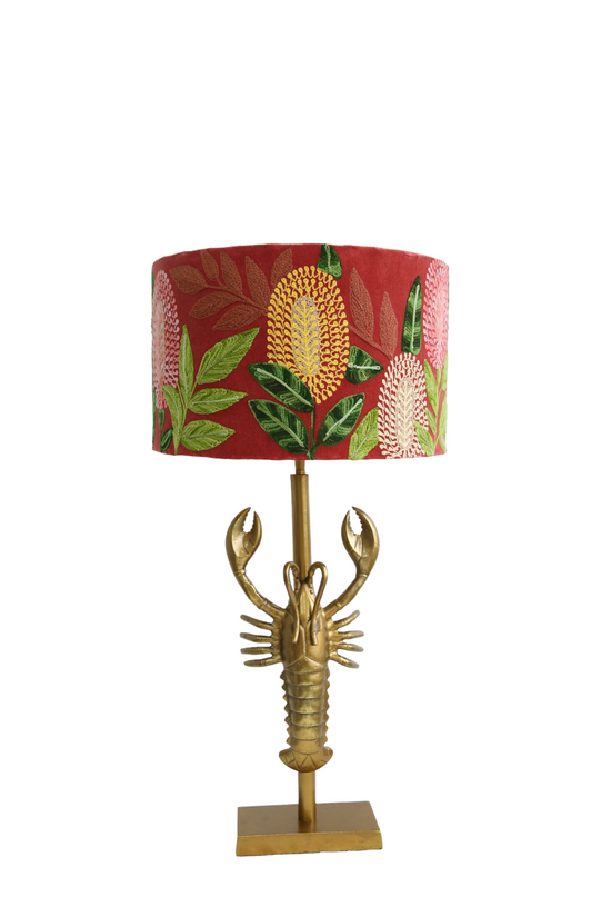 RUBY STAR TRADERS LOBSTER LAMP BASE ANTIQUE GOLD