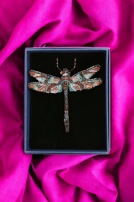 TROVELORE JEWELED DRAGONFLY BROOCH