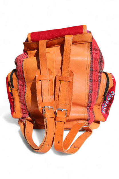 LAS NINAS EMBROIDERED BACKPACK RED
