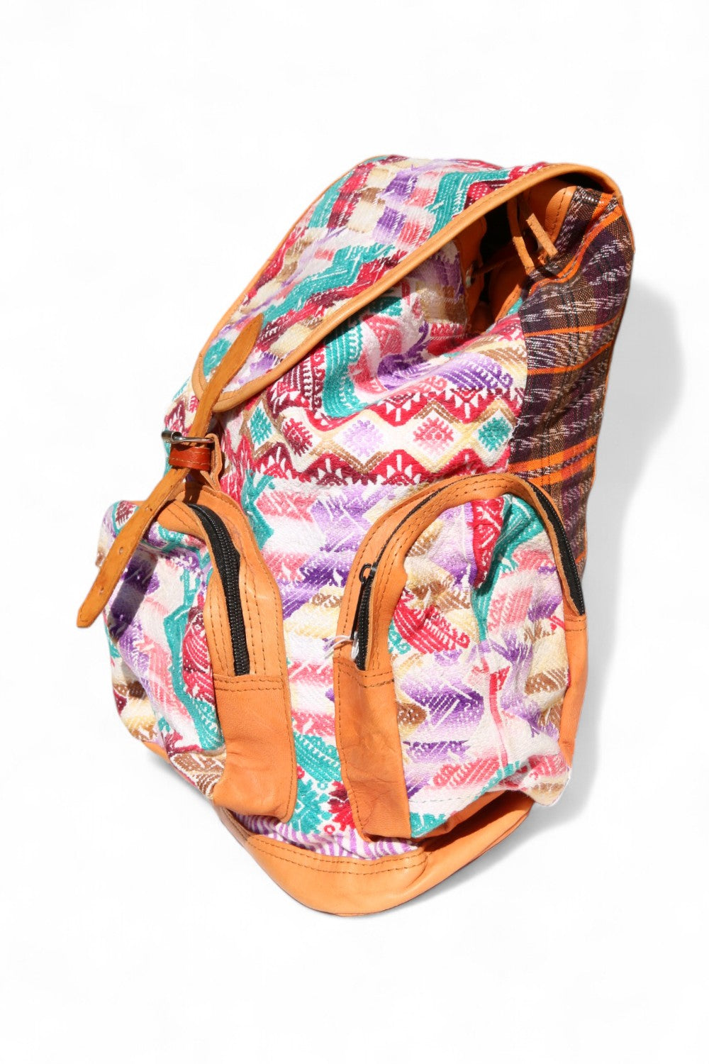 LAS NINAS EMBROIDERED BACKPACK WHITE