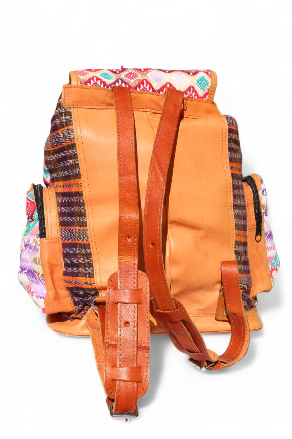 LAS NINAS EMBROIDERED BACKPACK WHITE