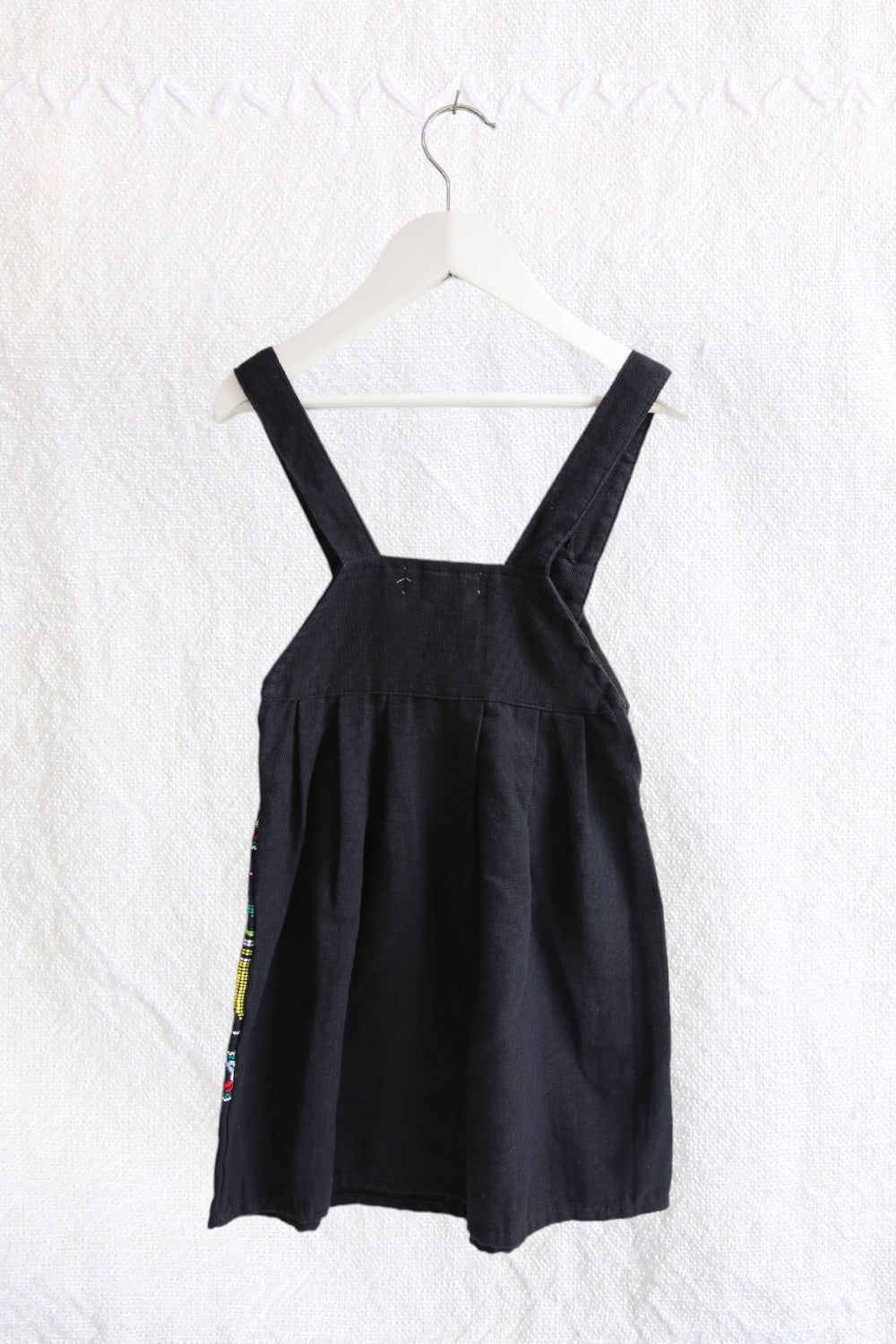 LAS NIÑAS KIDS MEXICAN EMBROIDERED HUIPIL BLACK DRESS