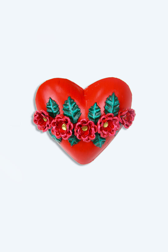 MEXICAN SMALL HEART WITH ROSES