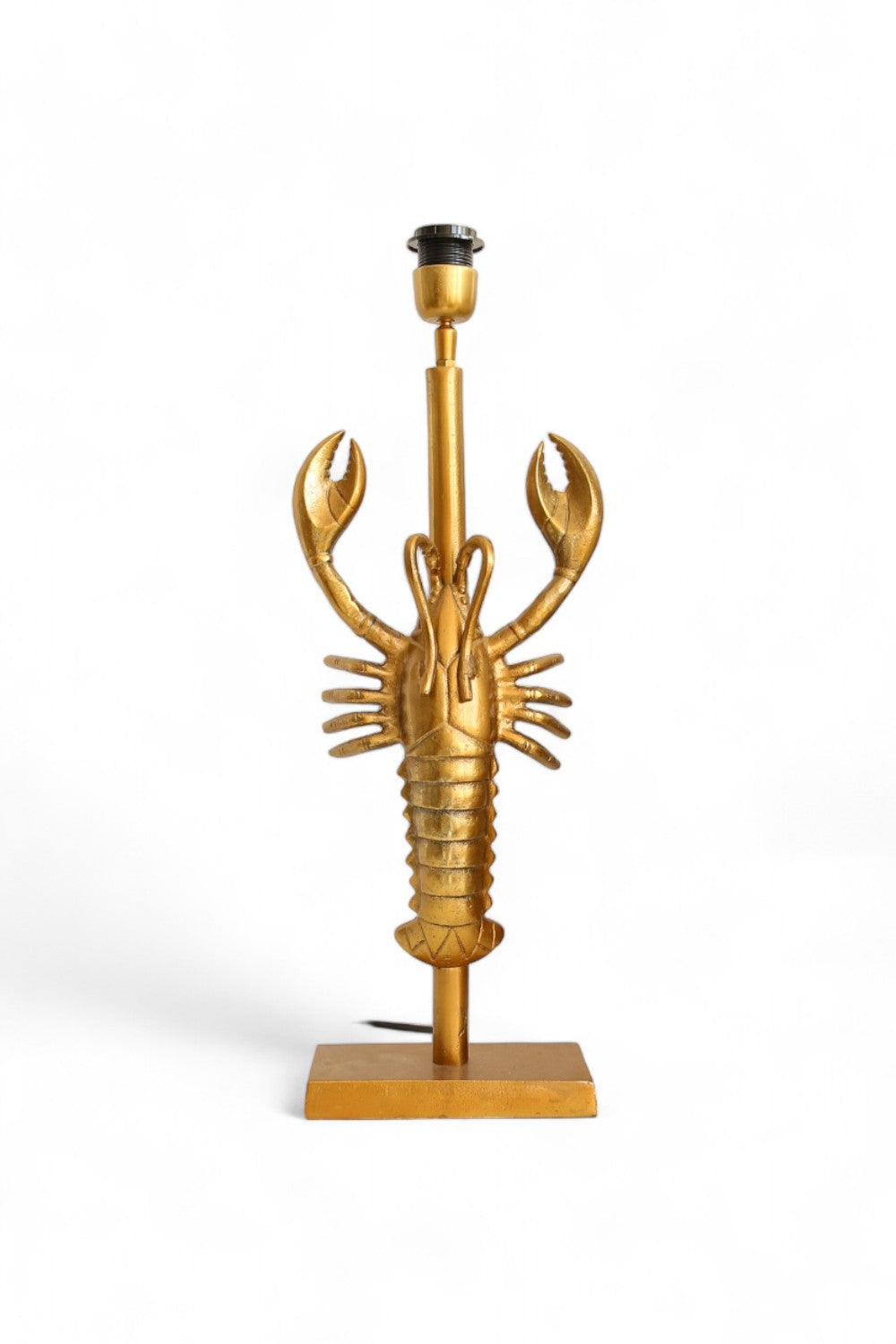 RUBY STAR TRADERS LOBSTER LAMP BASE ANTIQUE GOLD