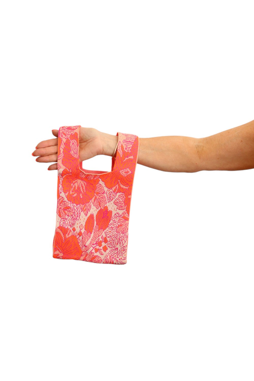 LE SAC BAG NEON ORANGE FLOWERS