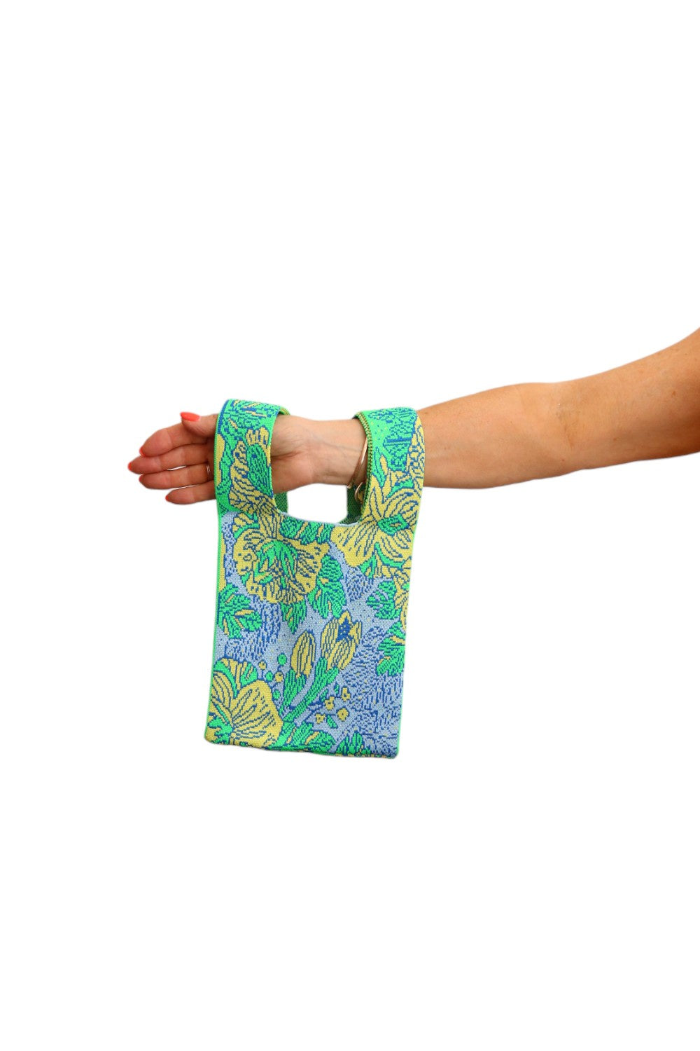 LE SAC BAG BLUE WITH YELLOW FLOWERS