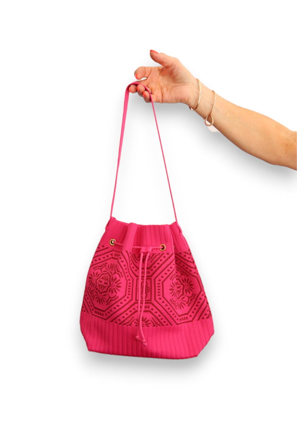 LE SAC BAG PINK BUCKET BAG