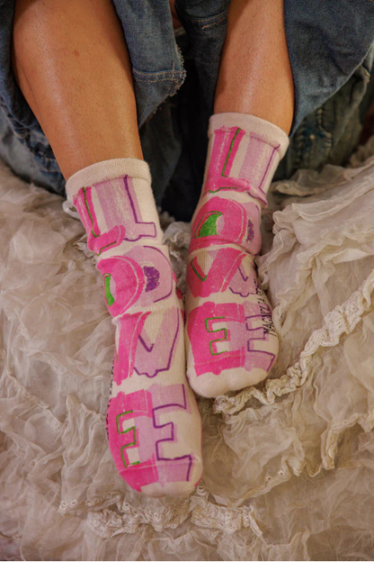 **Pre-Order** Magnolia Pearl Circus Love MP Socks 179 Lilac Water