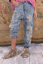 MAGNOLIA PEARL LACE EMBROIDERED MINER PANTS 520 WASHED INDIGO