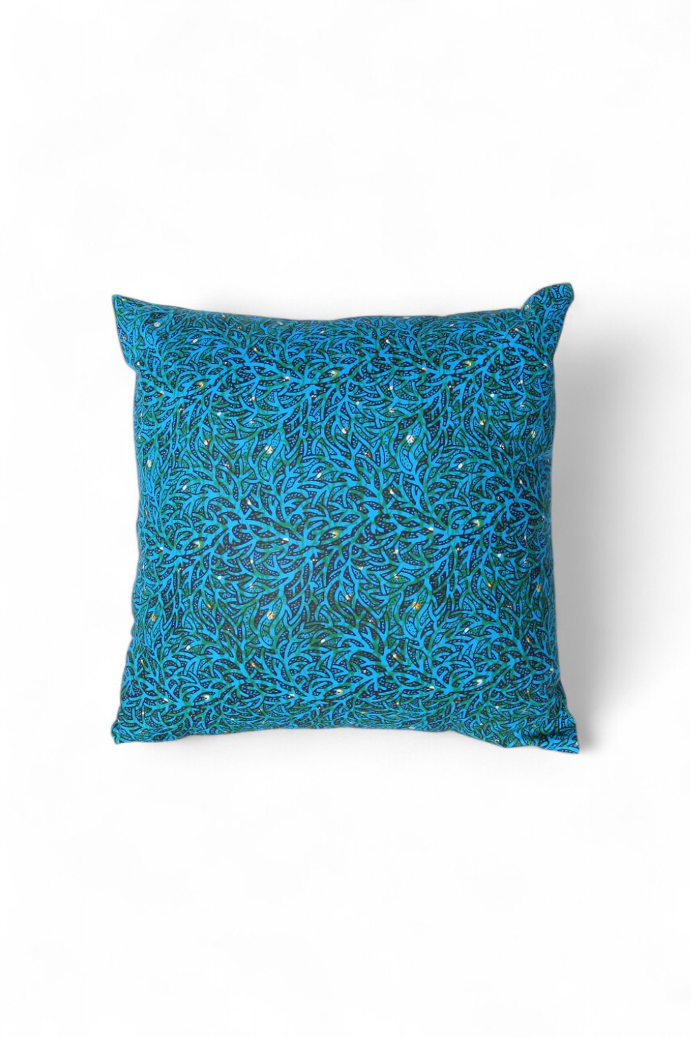 Afri Beads Wax Print Cushion Blue