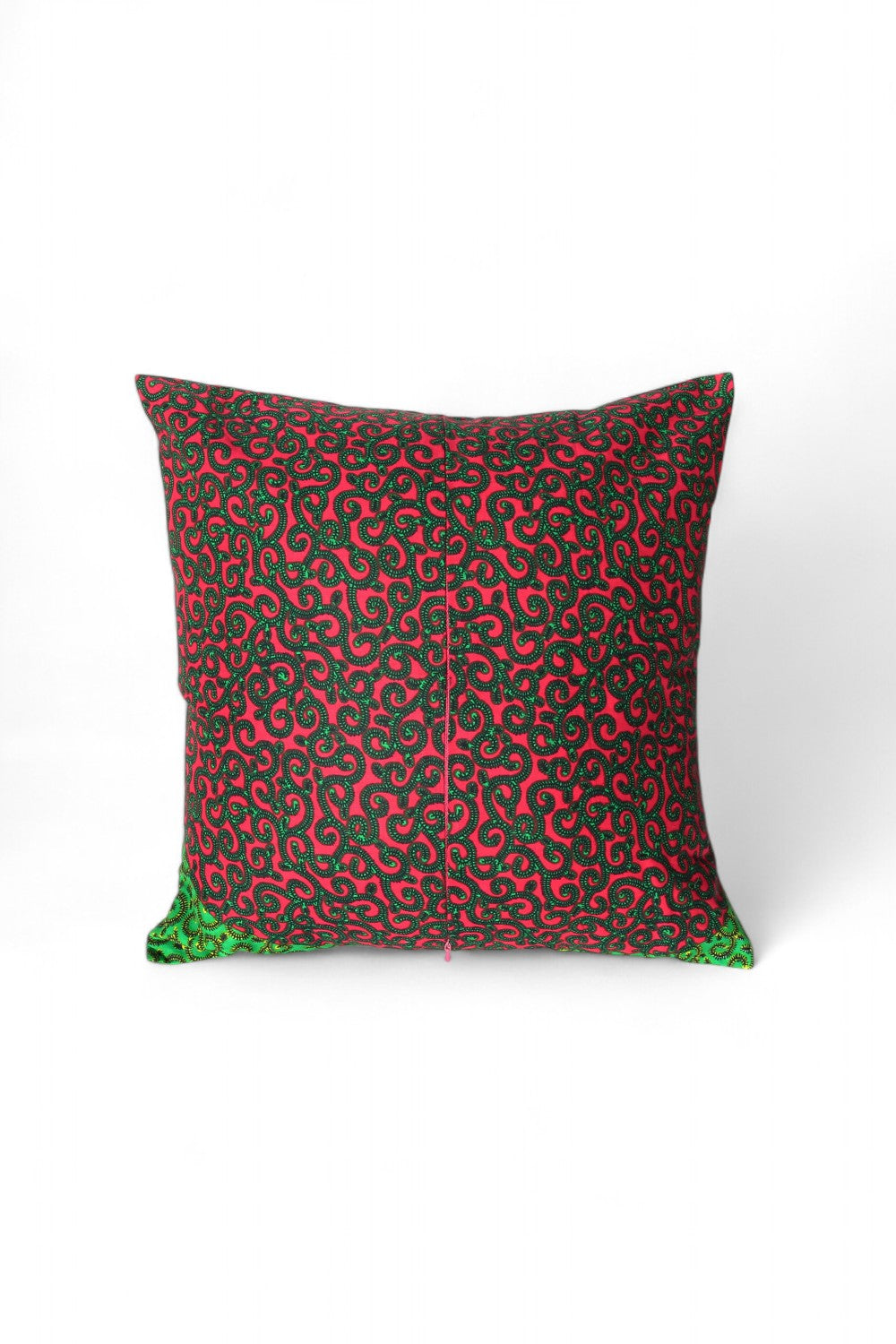 Afri Beads Wax Print Cushion Pink/Green