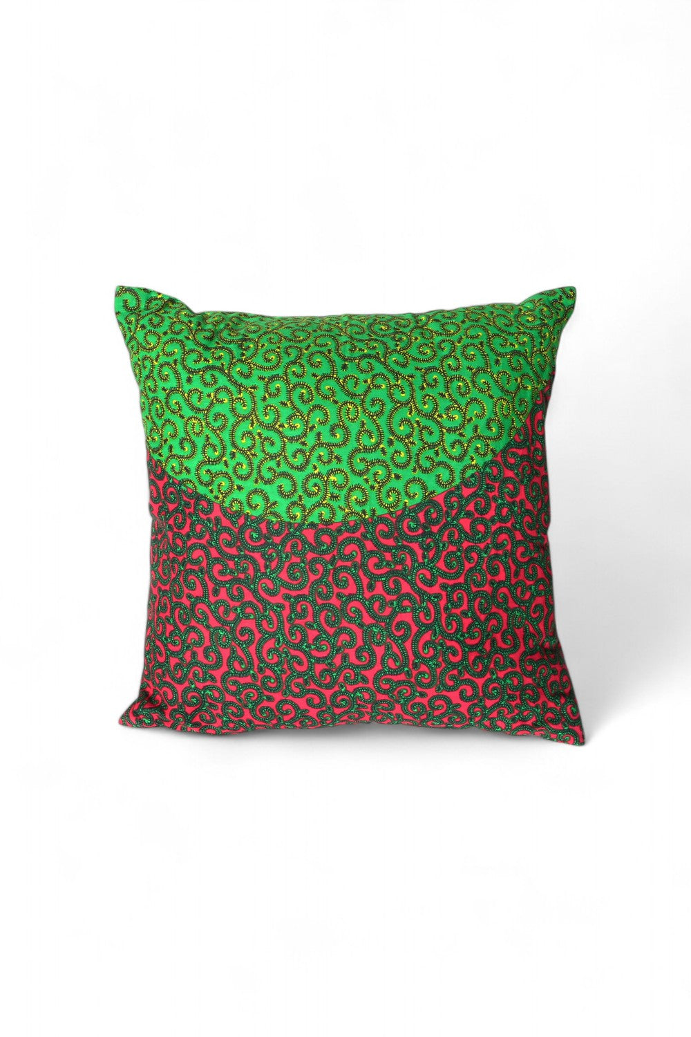 Afri Beads Wax Print Cushion Pink/Green