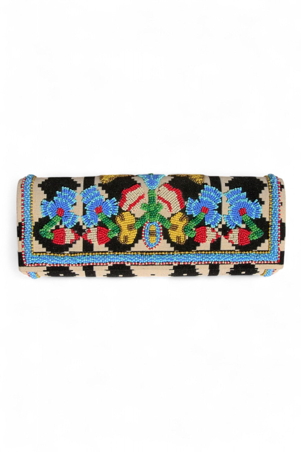 Akbar Delights Handcrafted Beaded Clutch Bag Multi
