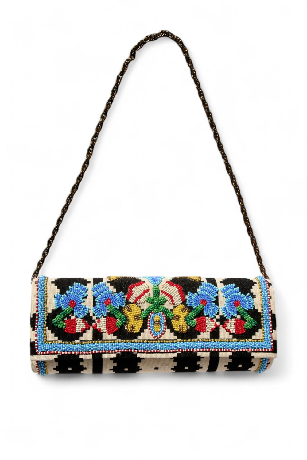 Akbar Delights Handcrafted Beaded Clutch Bag Multi