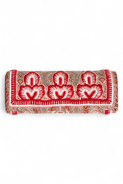 Akbar Delights Handcrafted Beaded Clutch Bag Red