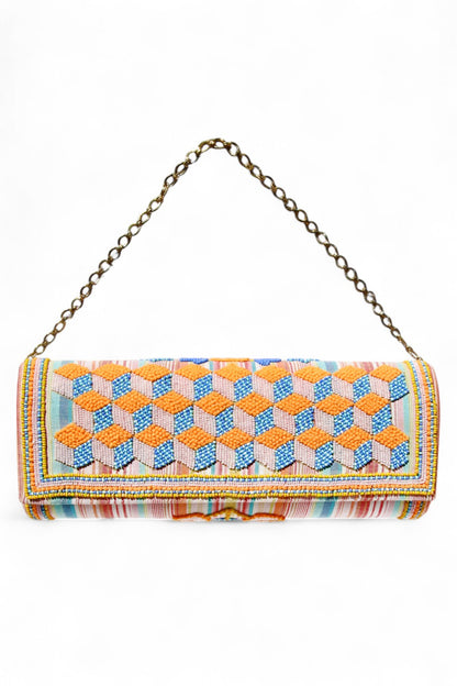 Akbar Delights Handcrafted Beaded Clutch Bag Cubes