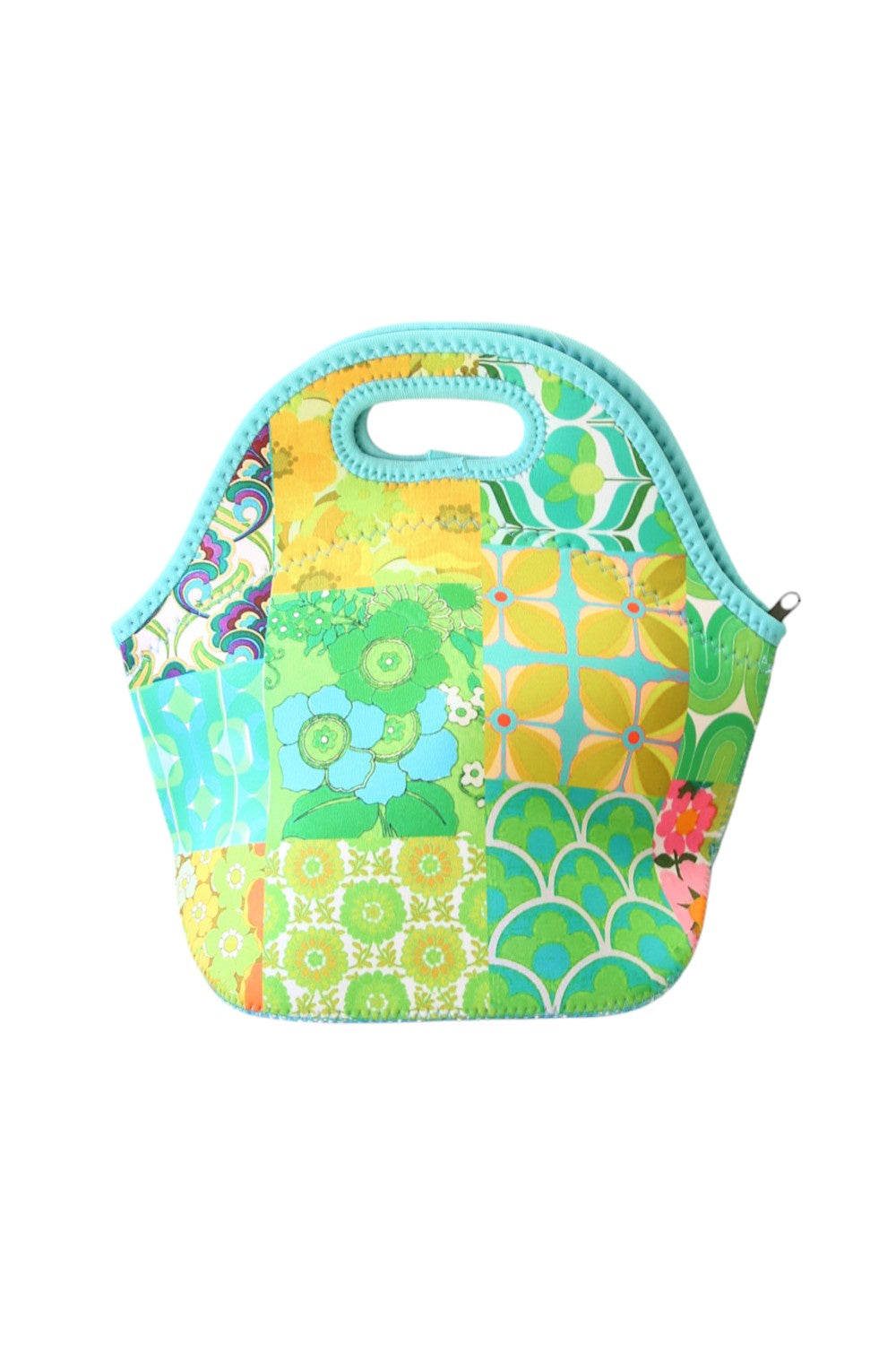 ANNA CHANDLER NEOPRENE LUNCH BAG SEVENTIES GREEN