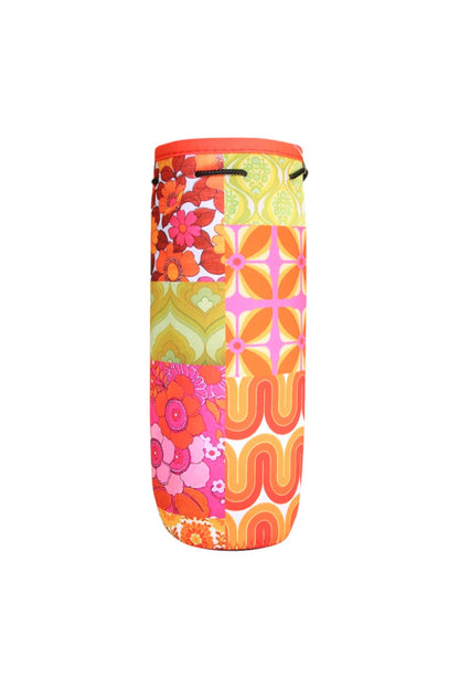 ANNA CHANDLER NEOPRENE BOTTLE COOLER SEVENTIES ORANGE
