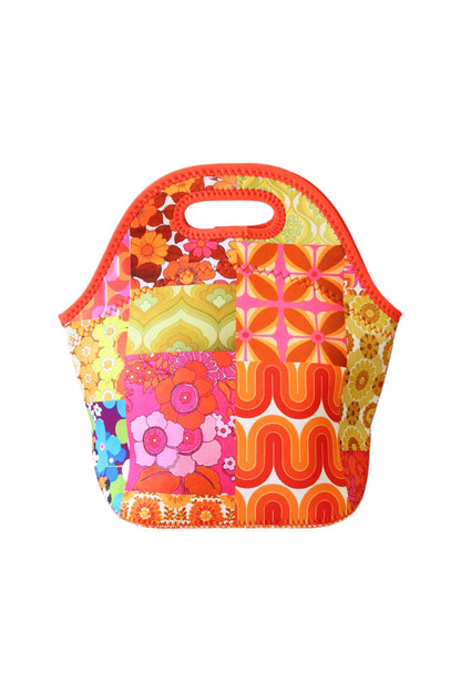 ANNA CHANDLER NEOPRENE LUNCH BAG SEVENTIES ORANGE