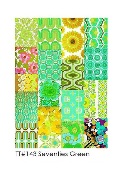 ANNA CHANDLER TEA TOWEL SEVENTIES TEA TOWEL GREEN