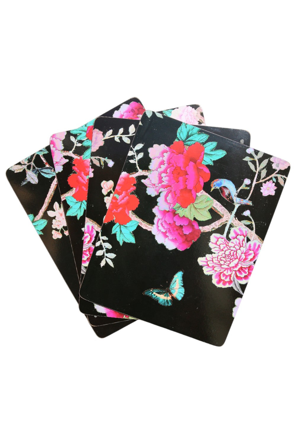 ANNA CHANDLER PLACEMAT SET CHINOISERIE BLACK