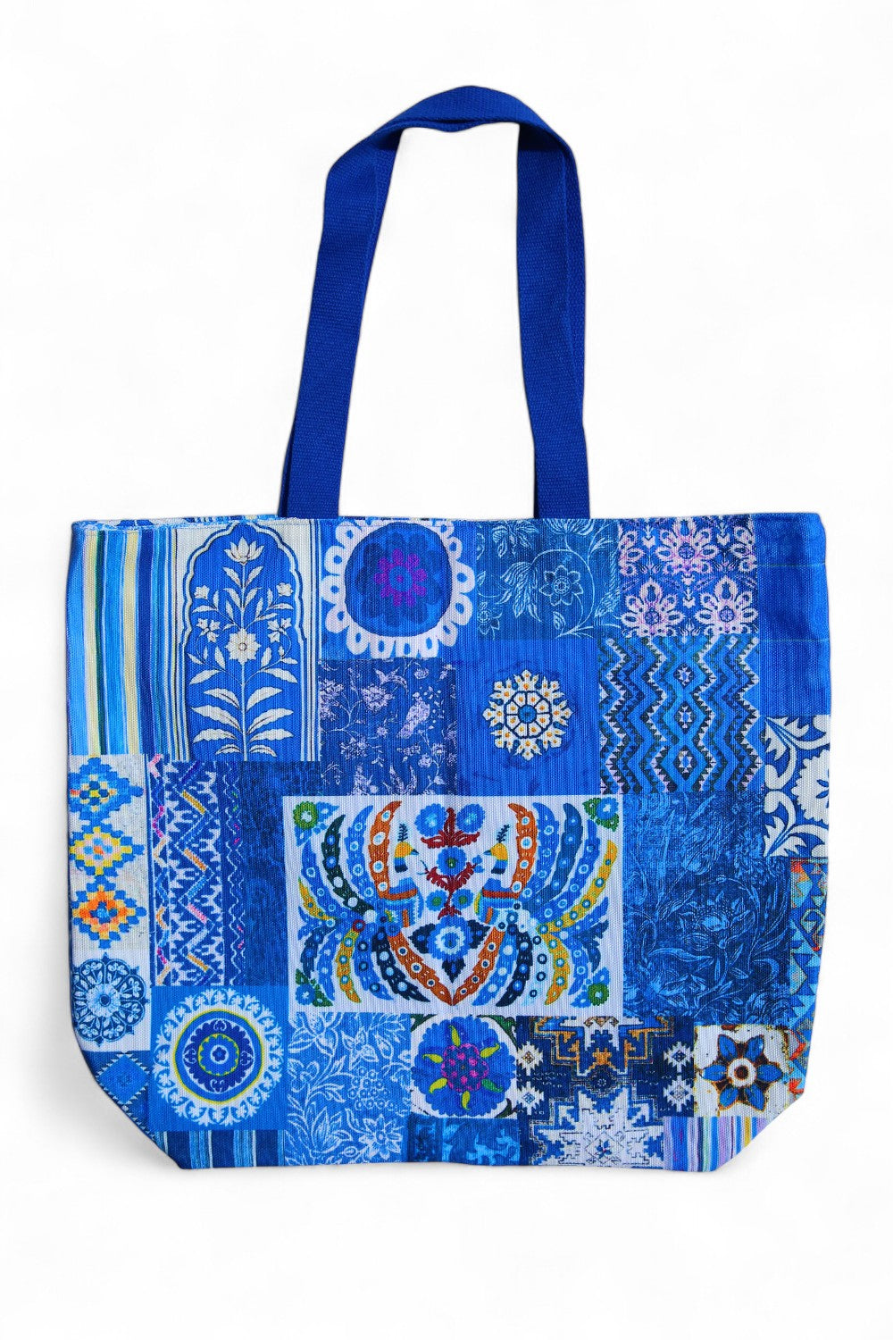 ANNA CHANDLER DOUBLE SIDED CANVAS BAG BLUE NOMAD