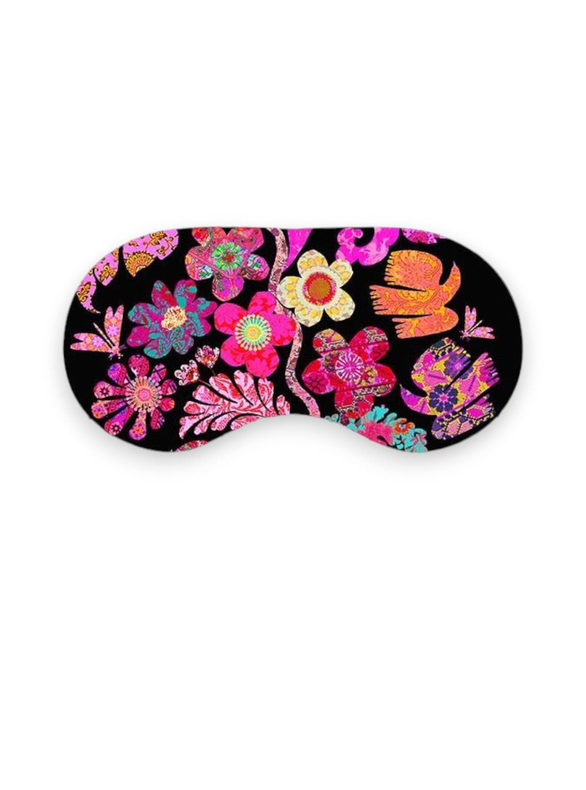 ANNA CHANDLER VELVET EYE MASK FLORABEL BLACK