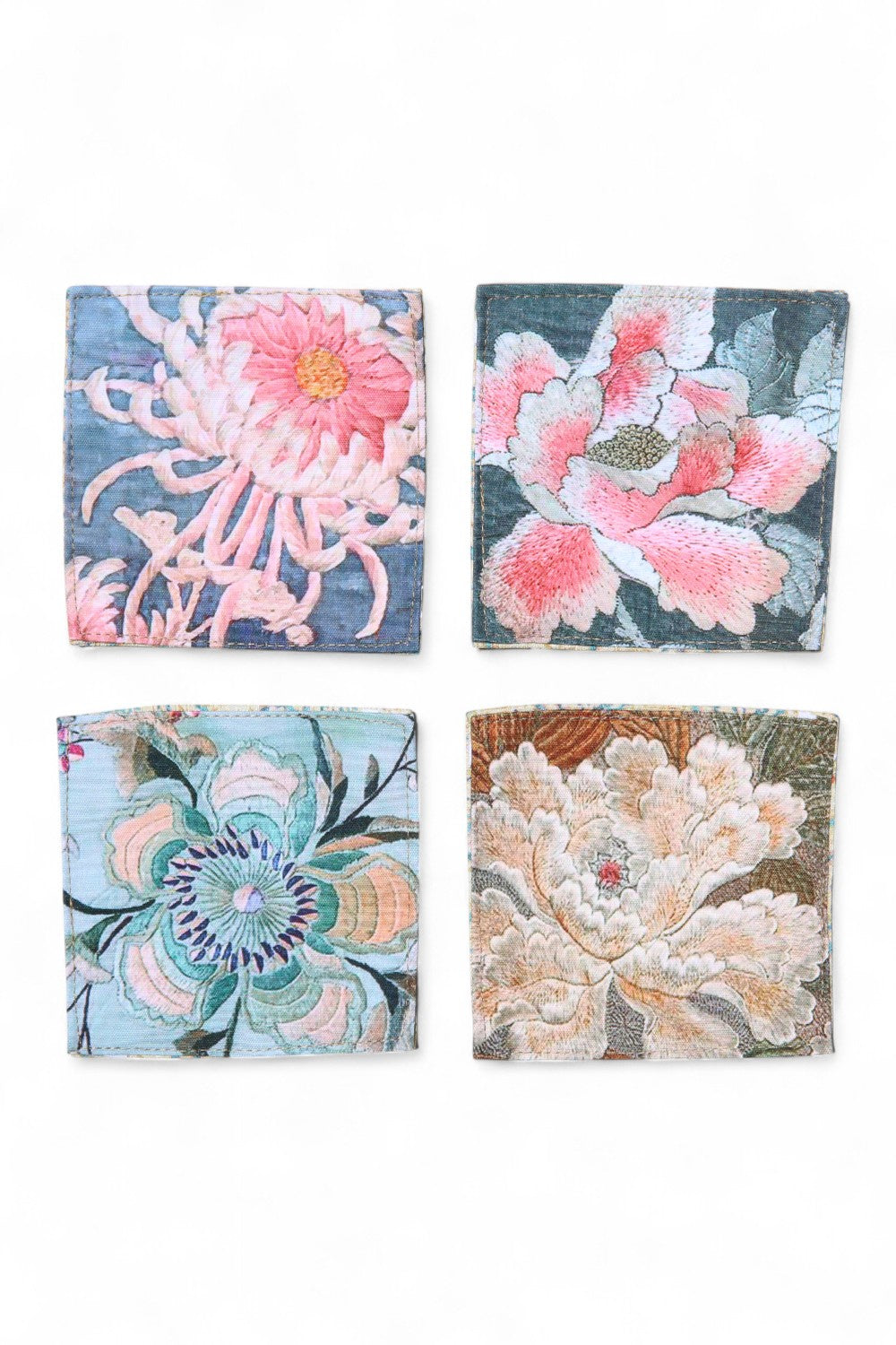 Anna Chandler Canvas Coaster Set of 4 Faded Grandeur