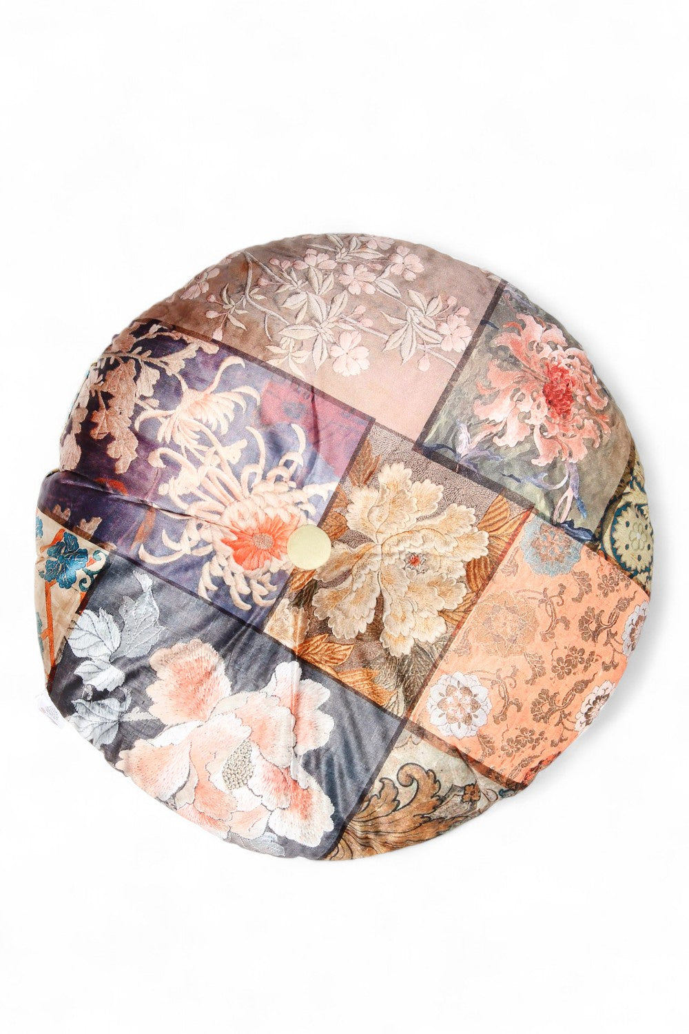 Anna Chandler Velvet Round Cushion Faded Grandeur