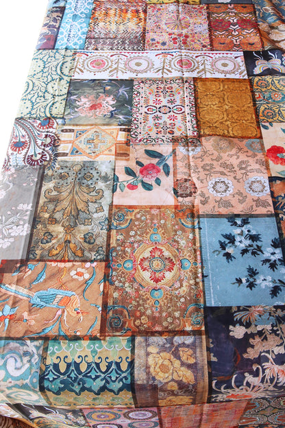 Anna Chandler Canvas Tablecloth Faded Grandeur