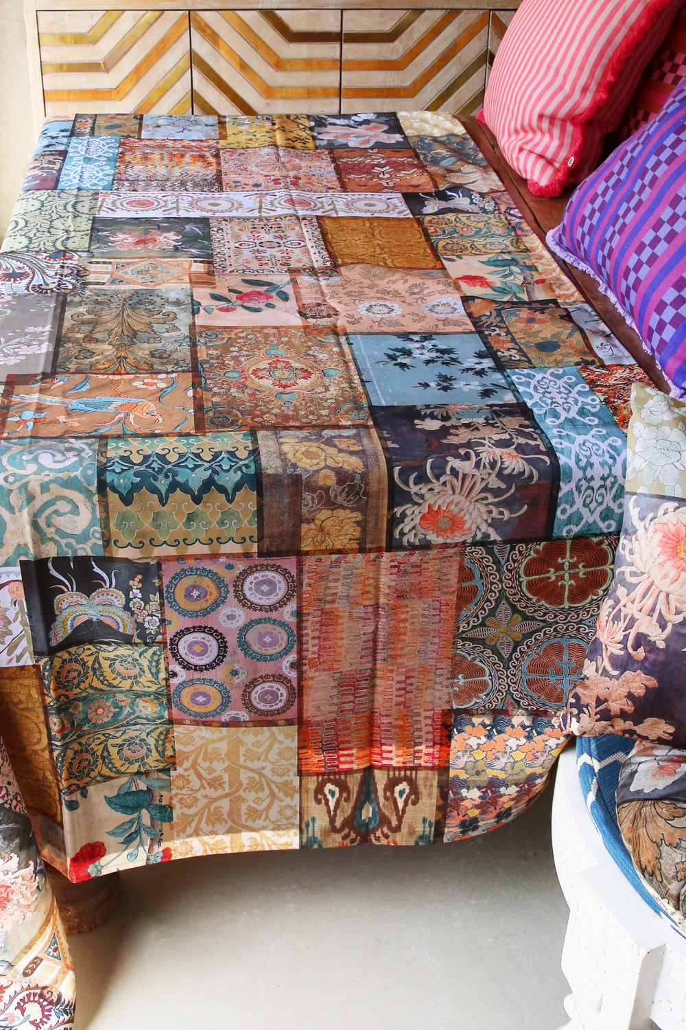 Anna Chandler Canvas Tablecloth Faded Grandeur