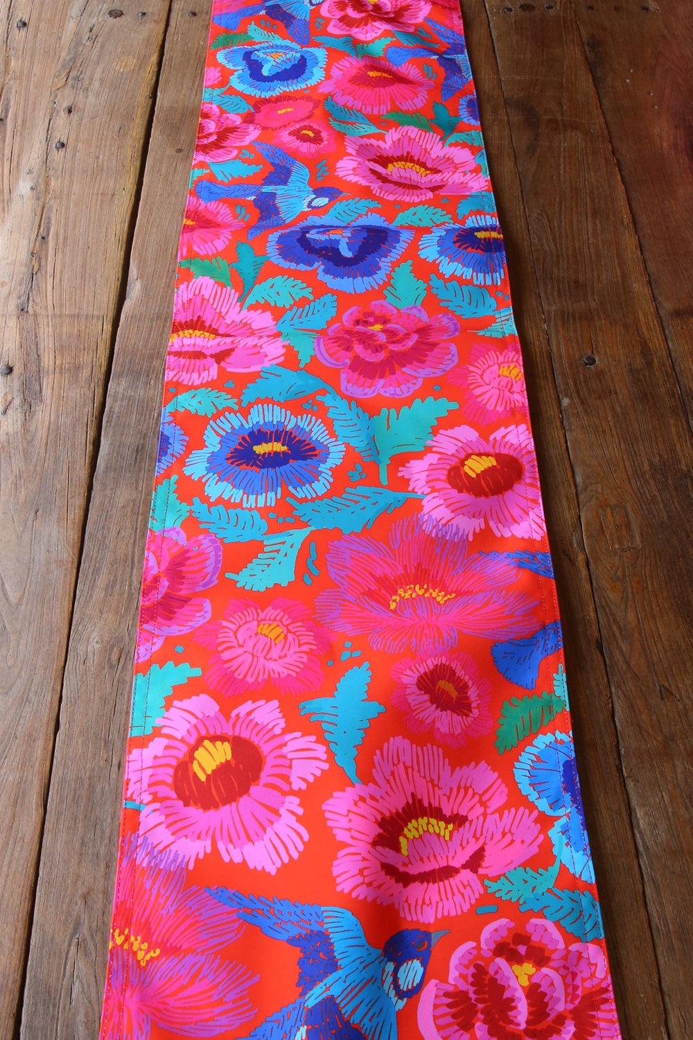 Anna Chandler Double Sided Table Runner Birds and Roses