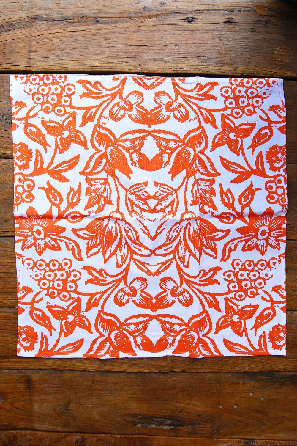 Anna Chandler Cotton Napkin Set Of 4 Tangerine