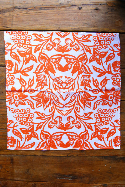 Anna Chandler Cotton Napkin Set Of 4 Tangerine