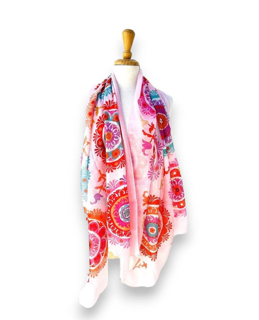 ANNA CHANDLER SCARF SUZANI PINK