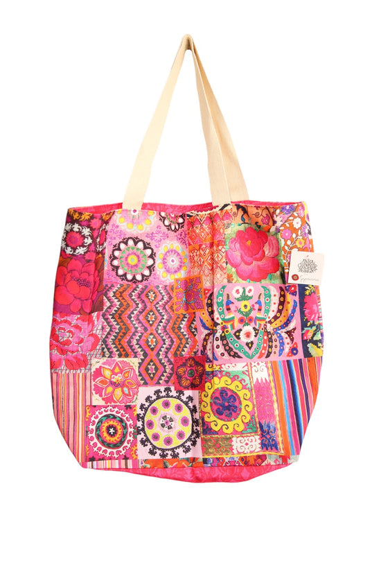 ANNA CHANDLER DOUBLE SIDED CANVAS BAG SILK ROAD