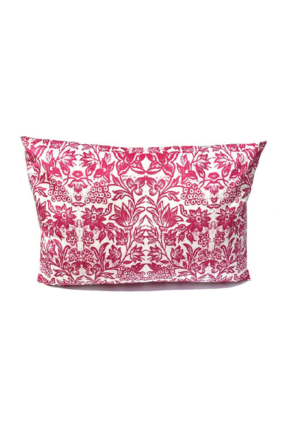 ANNA CHANDLER VELVET CUSHION SMALL RECTANGLE FLORABELLE WHITE