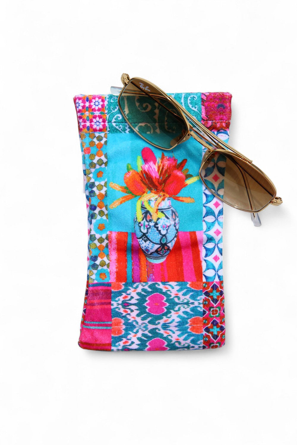 Anna Chandler Velvet Glasses Case Wildflower