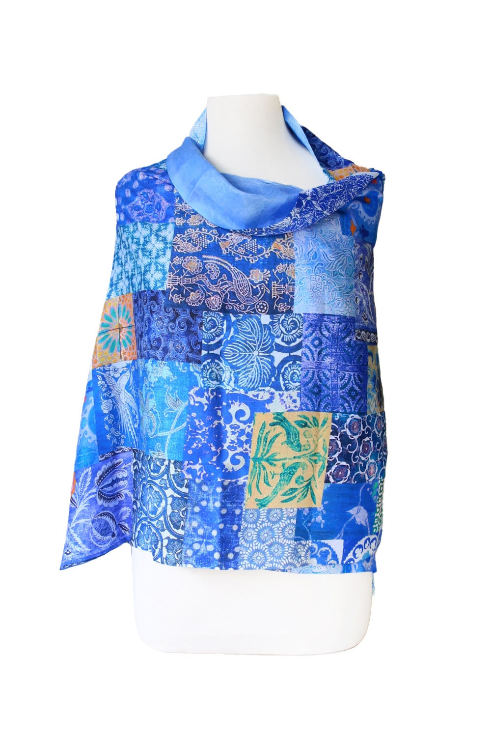 ANNA CHANDLER DOUBLE SIDED WRAP BROCANTE BLUE
